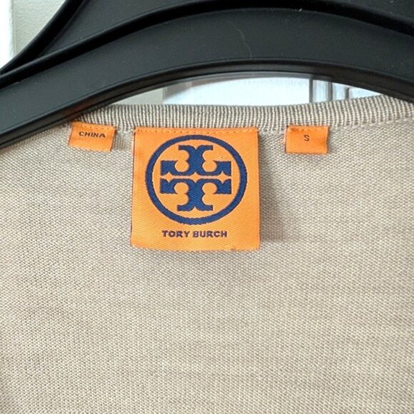 Tory Burch 100% Wool Ruffle Cardigan Sweater - Picture 2 of 5